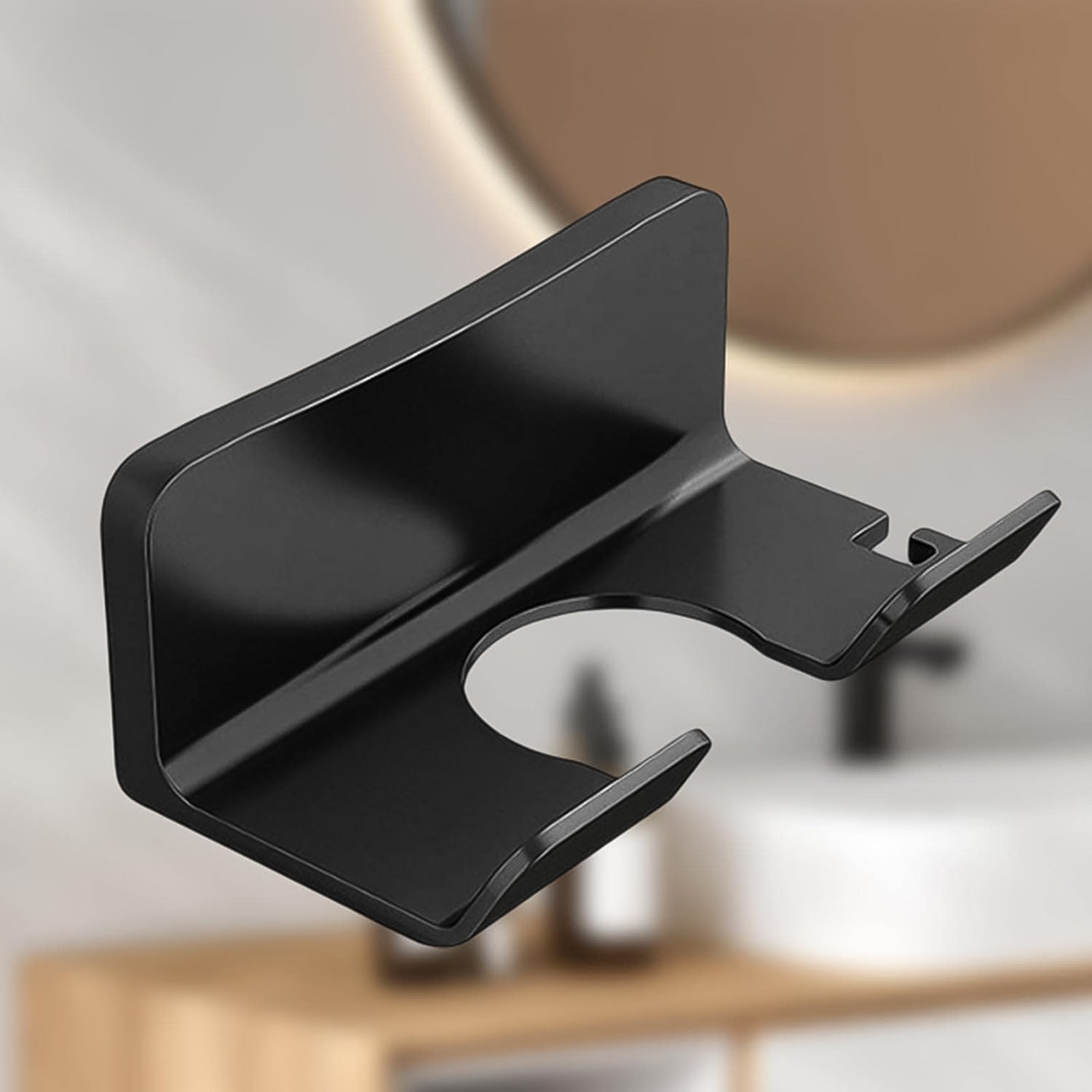 Hair Dryer Holder Wall Mounted Space Plastic Drill Blow Dryer Organizer Rack for Hair Tool Bedroom Bathroom Hair Dryer Holder Wall Mounted Space Plastic Drill Blow Dryer Organizer Rack for Hair Tool Bedroom Bathroom